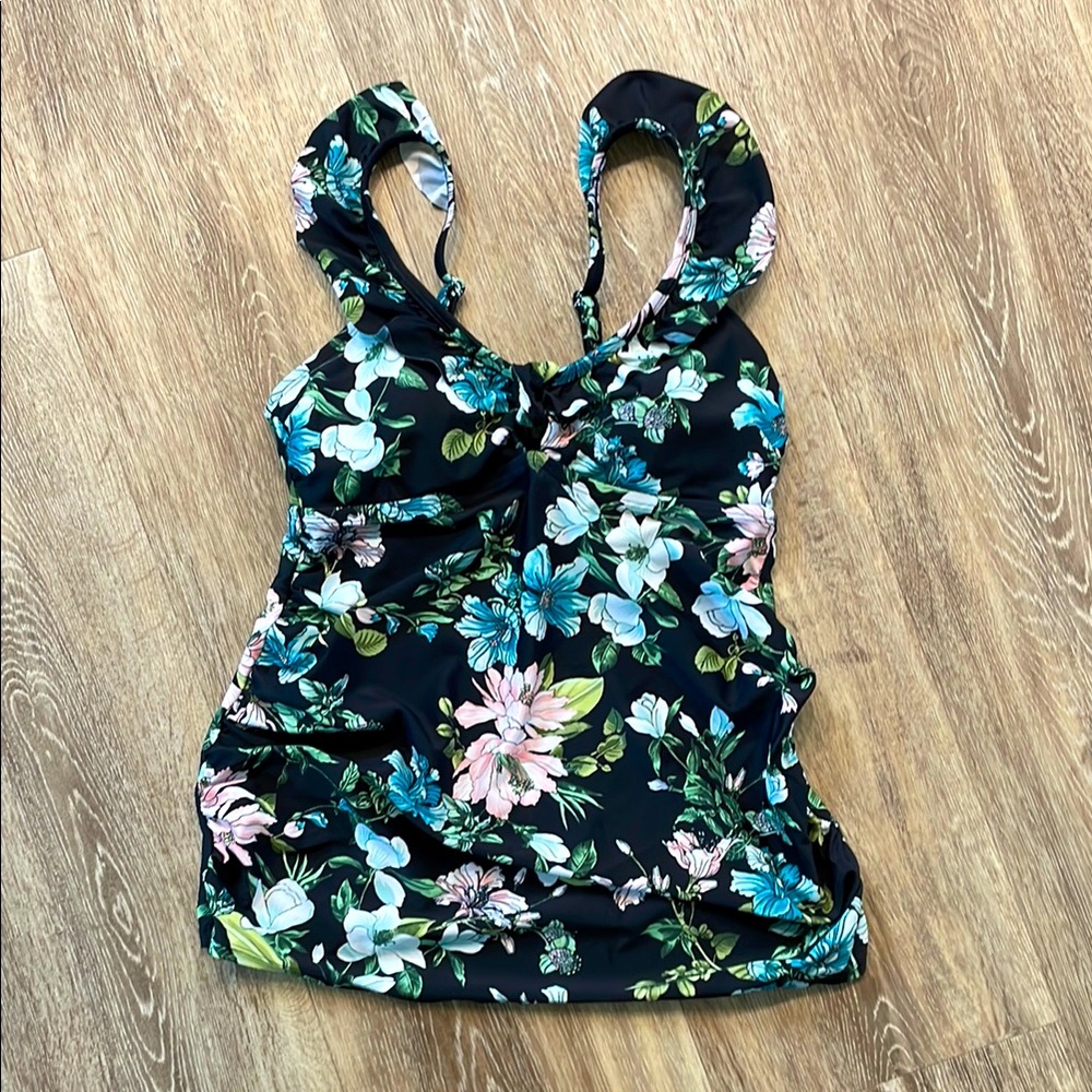 Isabel Maternity Floral Print Tankini Top, size Small